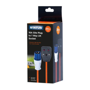 Status Caravan Site Plug to 1 Way UK Socket