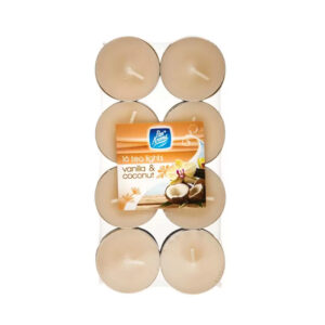 Candle Tea Lights Vanilla & Coconut 16 pack x 24