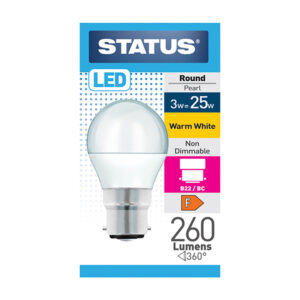 Status Golfball LED 3w BC x 10