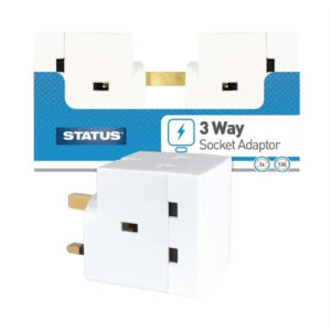 Status 3 Way Plug Adaptor in display of 8