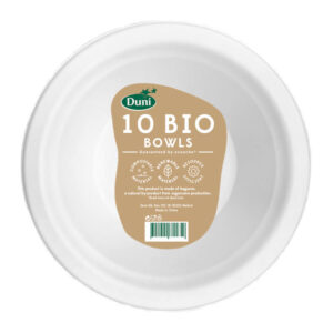 Duni Bio Bowls 18cm White 10 pack in display of 10