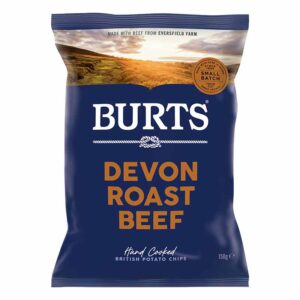 Burts Devon Roast Beef Chips 150g x 10