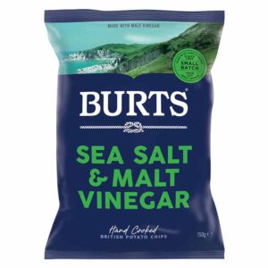 Burts Sea Salt & Malt Vinegar Chips 150g x 10