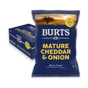 Burts Mature Cheddar & Onion Chips 40g x 20