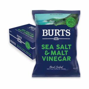 Burts Sea Salt & Malt Vinegar Chips 40g x 20
