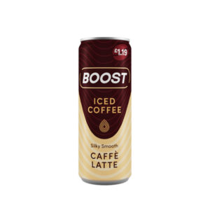 Boost Iced Coffee Caffe Latte Can 250ml PM £1.19 0% Vat x 12