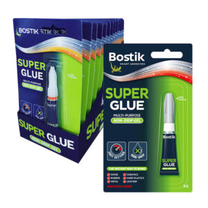Bostik Superglue Non Drip Gel 3g in display of 12