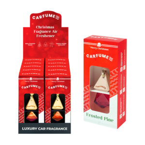 Carfume Christmas Hanging Diffuser Air Freshener in display of 10