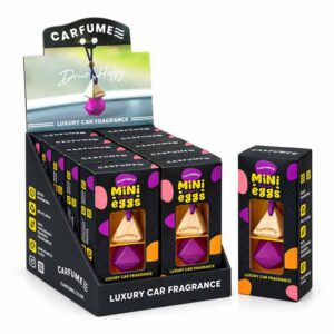 Carfume Mini Eggs Hanging Diffuser Air Freshener in display of 10