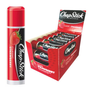 Chapstick Strawberry in display of 24