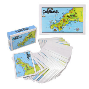 Cornwall Playing Cards in display of 12