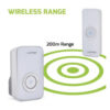 Lloytron Doorbell Kit Wireless MIP3, 32 Melody Plug In Chime & Push - Image 3