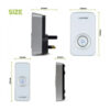 Lloytron Doorbell Kit Wireless MIP3, 32 Melody Plug In Chime & Push - Image 4