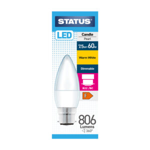 Status Dimmable Candle LED 7.5w BC x 10