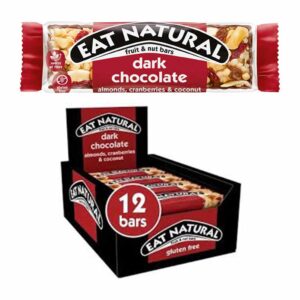 Eat Natural Eat Natural Fruit & Nut Bar - Dark Chocolate with Almonds & Cranberries 40g in display of 12