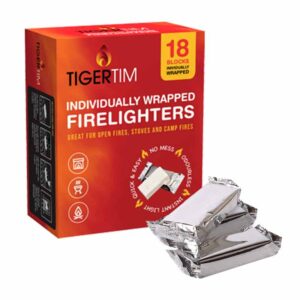 Tiger Tim Individually Wrapped Firelighters 18 Pack - 5% vat @ retail x 16
