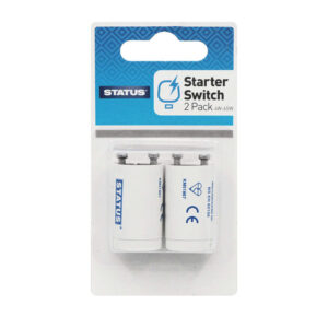 Status Fluorescent Starter Switches Twin Pack 4-65w in display of 6