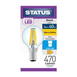 Status Filament Golfball LED 4.5w SBC x 10