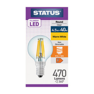 Status Filament Golfball LED 4.5w SES x 10