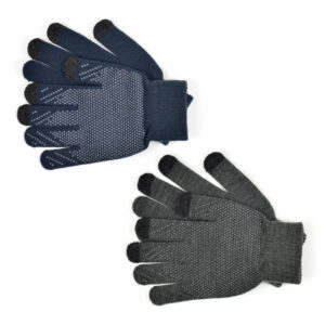 Mens Thermal Touch Screen Dot Grip Gloves