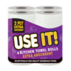 6 x Kitchen Roll 4 Rolls  2 Ply - Image 2