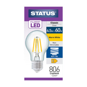 Status Filament GLS LED 6.5w ES x 10