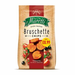 Maretti Bruschette Tomato 70g PM 99p - 0% vat in display of 7