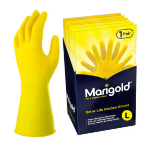 Marigold Kitchen Gloves Large display of 6