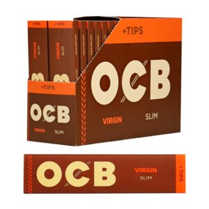 OCB King Size Rolling Papers & Tips Virgin x 32