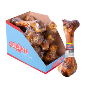 Dog Treat Roasted Pork Bone 150g in display of 10