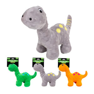 Dog Toy Plush Squeaker Dinosaur