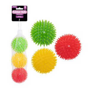 Dog Toy Spiky Rubber Balls 3 pack