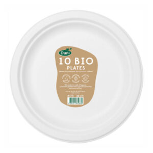 Duni Bio Plates 22cm White 10 pack in display of 10