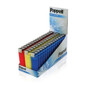Poppell T45 Flint Lighters in display of 45