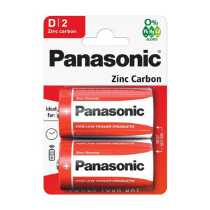 Panasonic Zinc Carbon D Batteries x 12