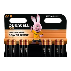 Duracell Power Boost AA 8 Pack Batteries x 12