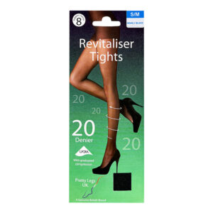 Pretty Legs Revitaliser Tights Nearly Black (20 Denier) Small/Medium x 6