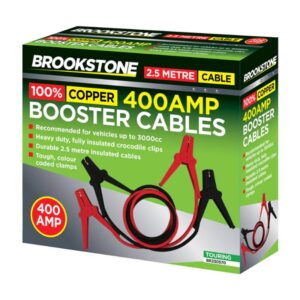 Brookstone Booster Jump Cables 400amp 2.5 metre 3000cc