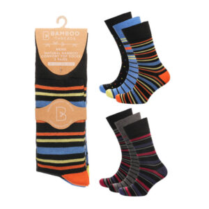 Men's Bamboo Design Socks 3 Pack 6-11