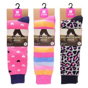 Ladies Wellington Boot Socks 4-8