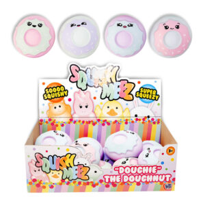 Squish Meez Doughnuts in display of 12