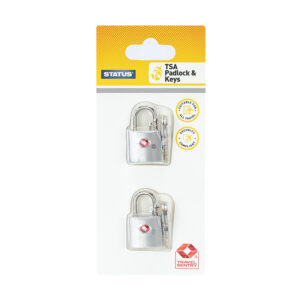 Status Travel Padlocks with Keys - Twin Pack