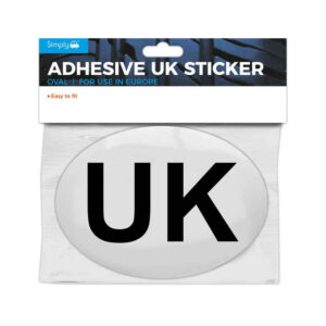 UK Oval Adhesive Sticker