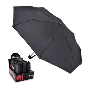 Umbrella Black Telescopic in display of 12