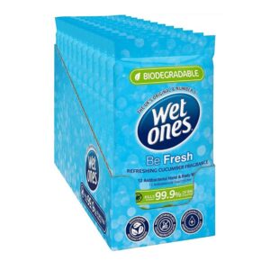 Wet Ones Be Fresh Biodegradable 12 Pack Wipes x 12