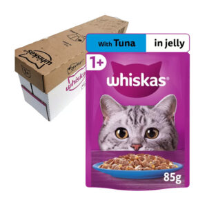 Whiskas Aged 1 + Tuna in Jelly Pouch 85g in display of 28