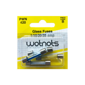 Wotnot Glass Fuses 1, 10, 20 amp x 5