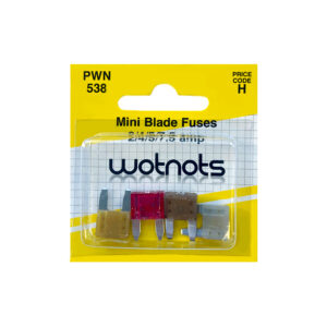 Wotnot Mini Blade Fuses 2, 4, 5, 7.5 amp x 5
