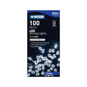 Status LED Christmas Lights Mains 100 White