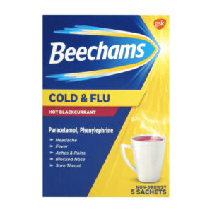 Beechams Cold & Flu Hot Blackcurrant Drink 5's x 6